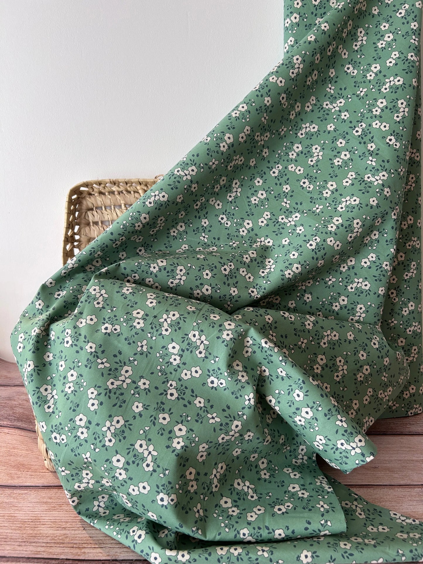 Tissu popeline fleuri Obia Ma boutique