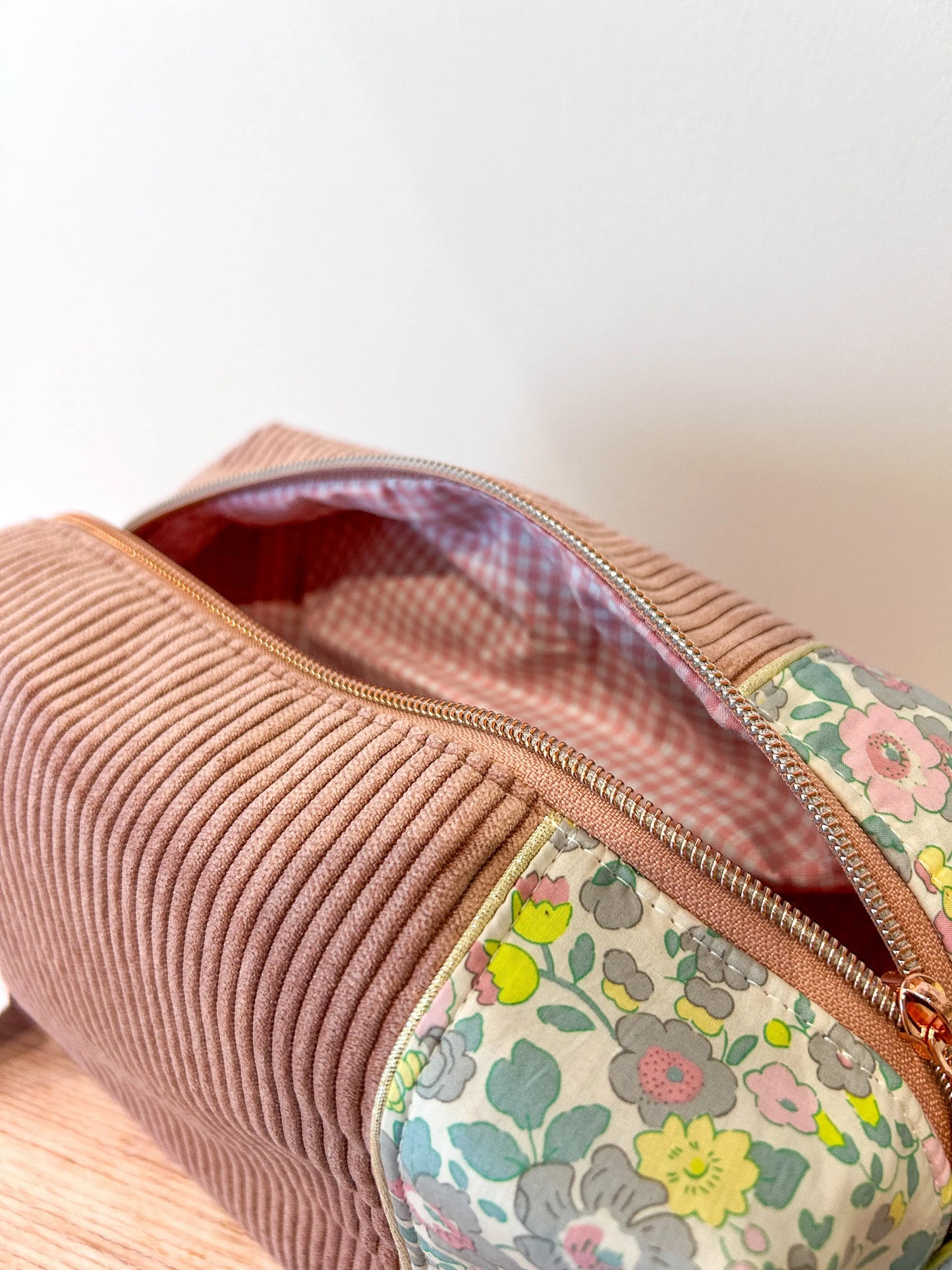 Grande trousse de toilette Liberty/velours Emilia Maison créative