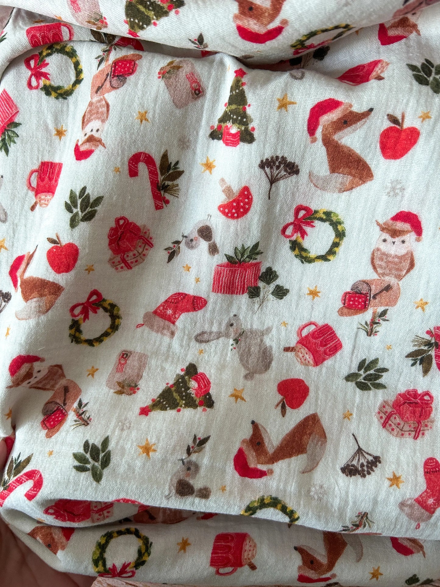 Tissu Double Gaze de coton Sous le sapin Emilia Fabrics