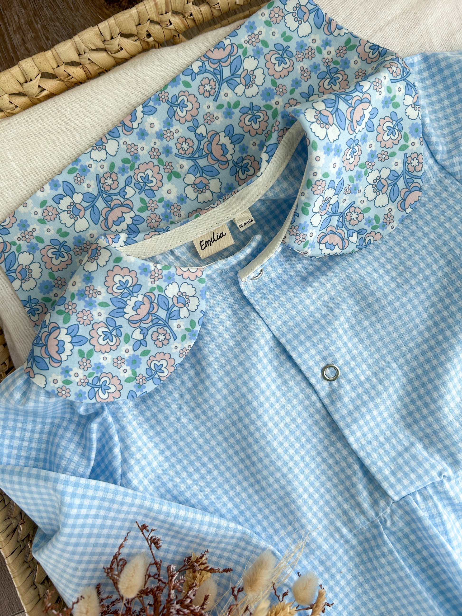 Barboteuse bébé Liberty Emilia Maison créative