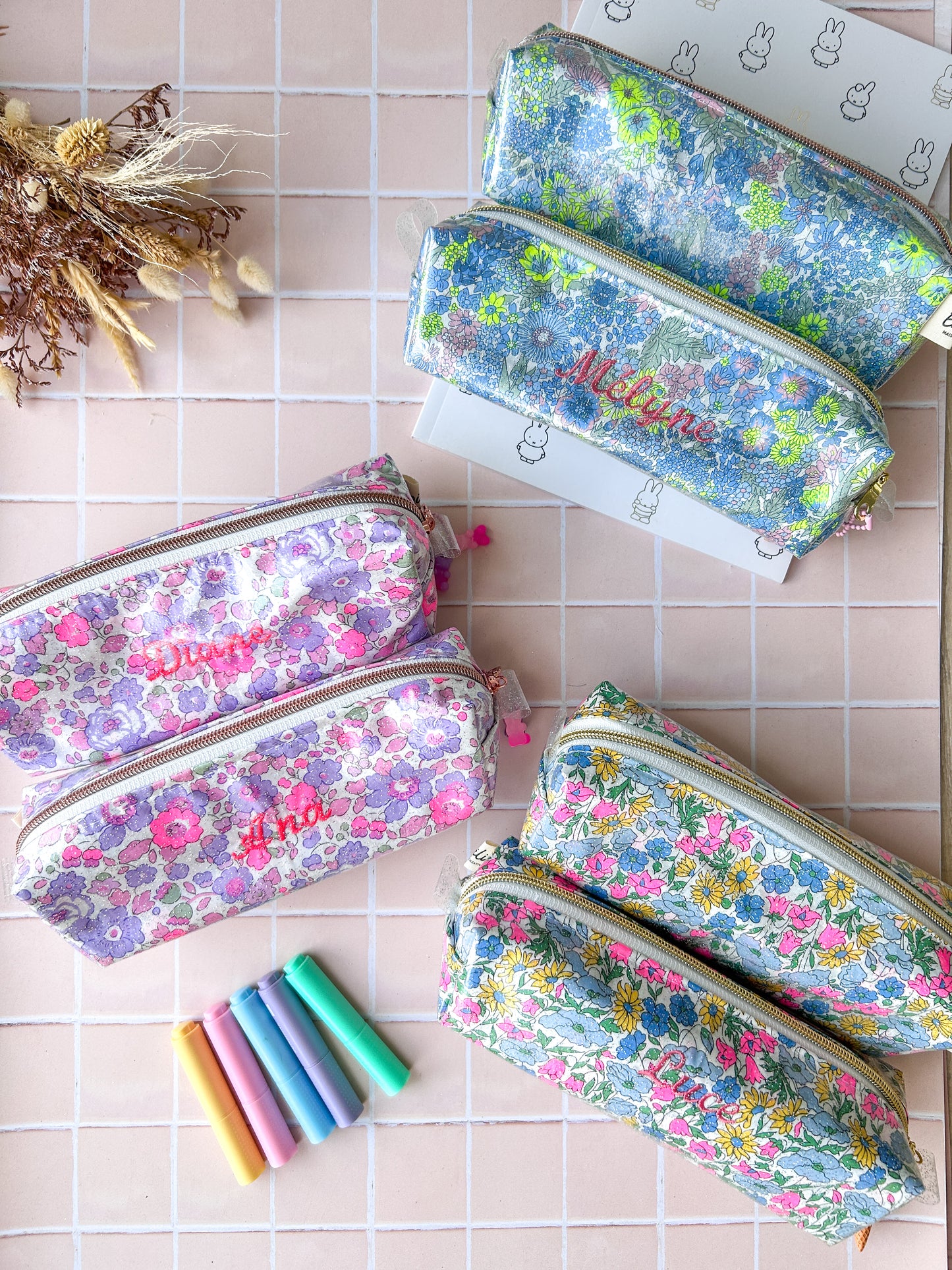 Trousse école Liberty/fleuri