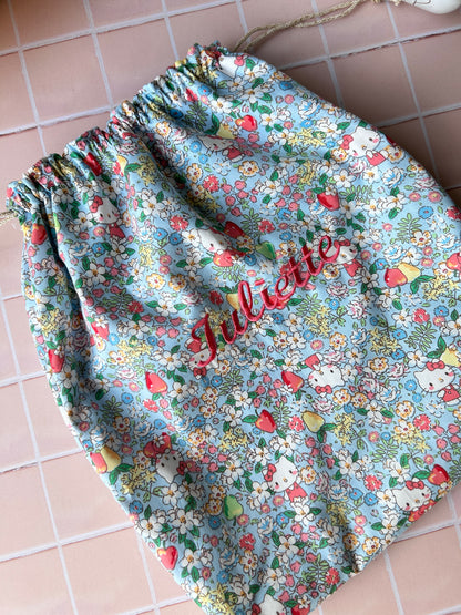 Pochon rangement Liberty/fleuri