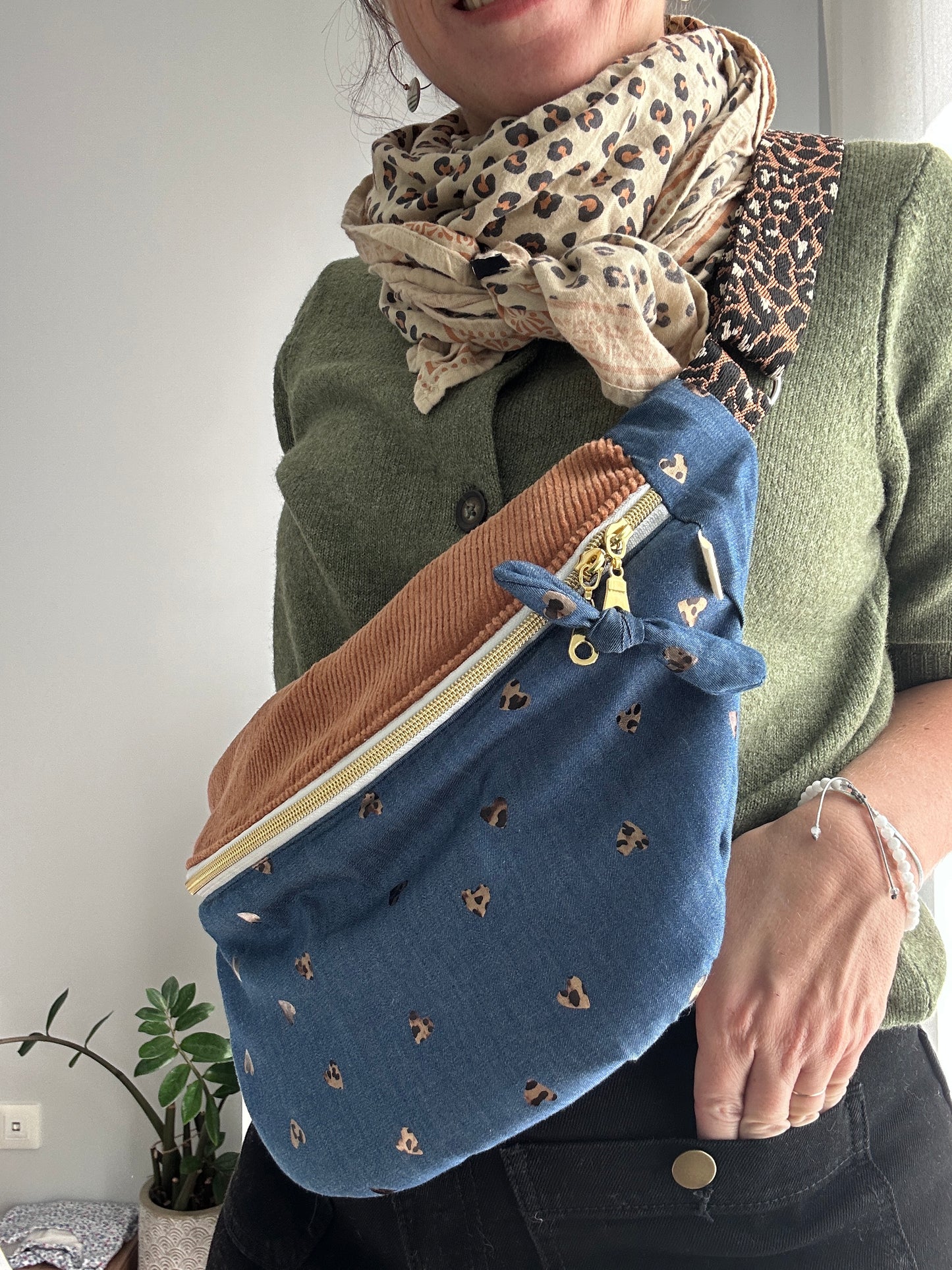 Sac banane léopard