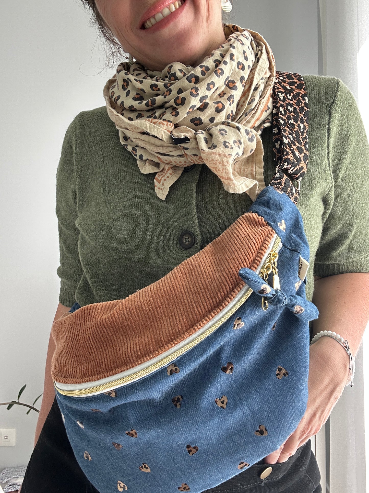 Sac banane léopard