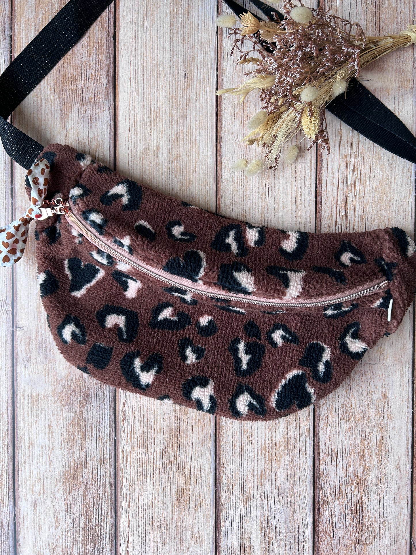 Sac banane moumoute léopard