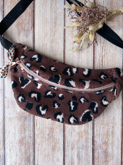 Sac banane moumoute léopard