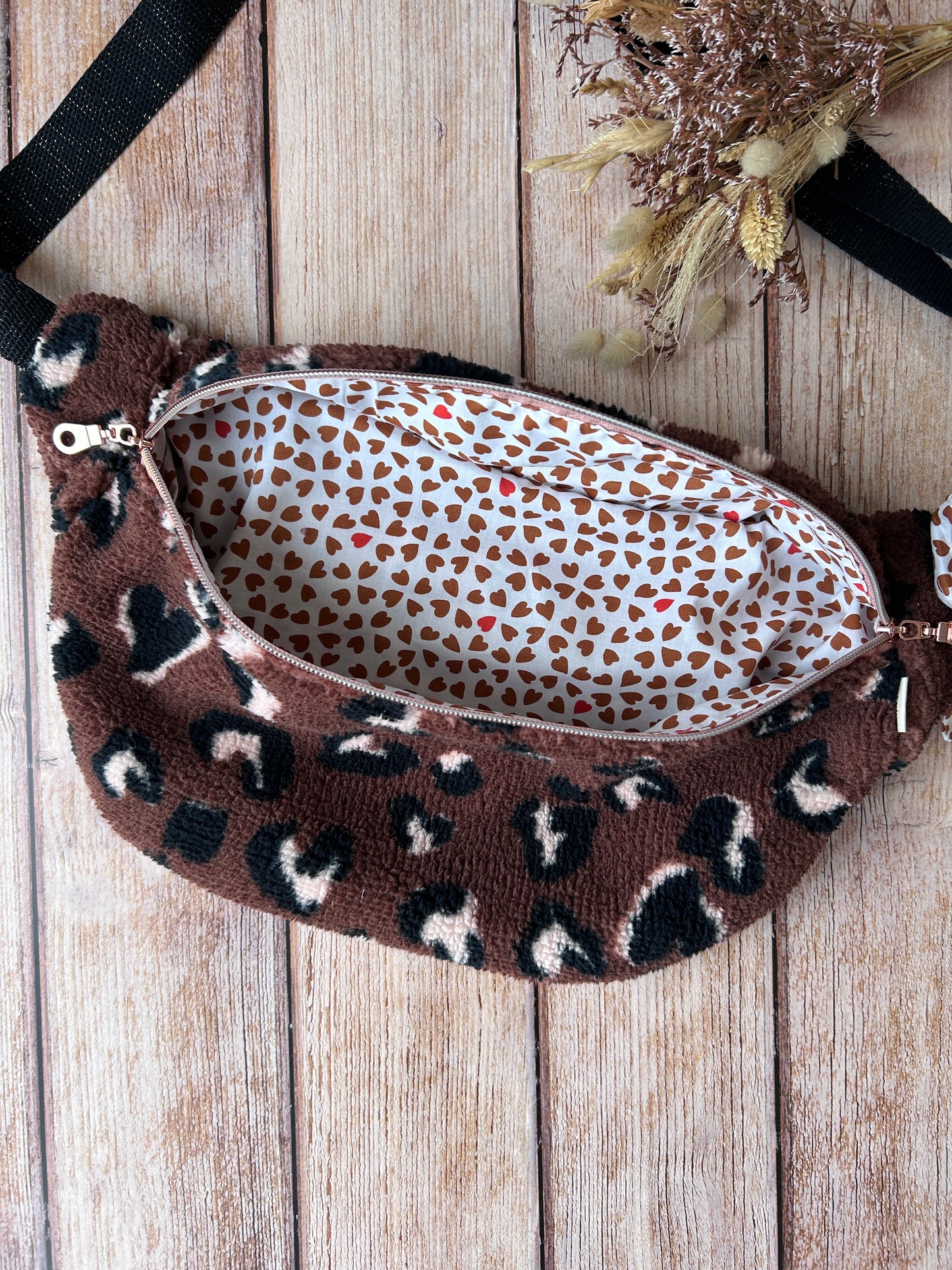 Sac banane moumoute léopard