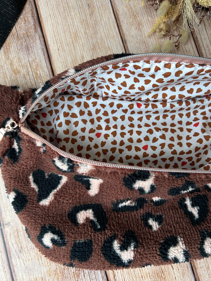 Sac banane moumoute léopard