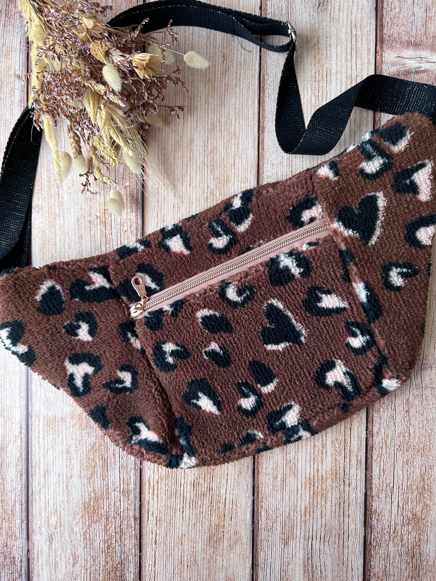 Sac banane moumoute léopard