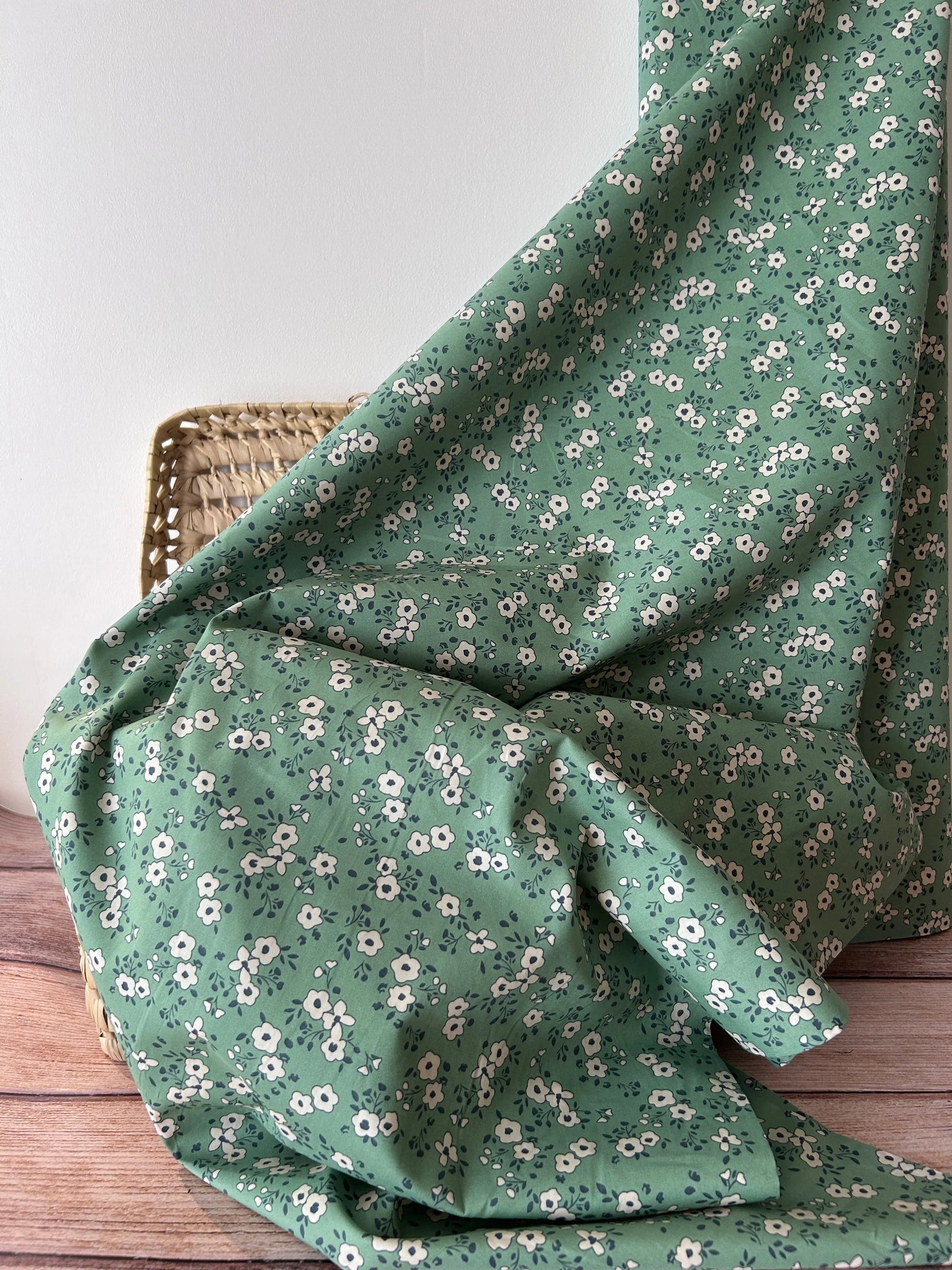 Tissu popeline fleuri Obia Ma boutique