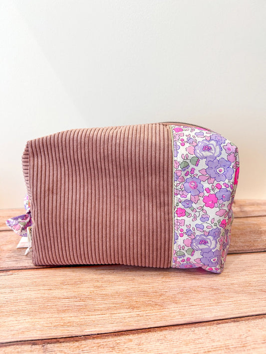 Grande trousse de toilette Liberty/velours Emilia Maison créative