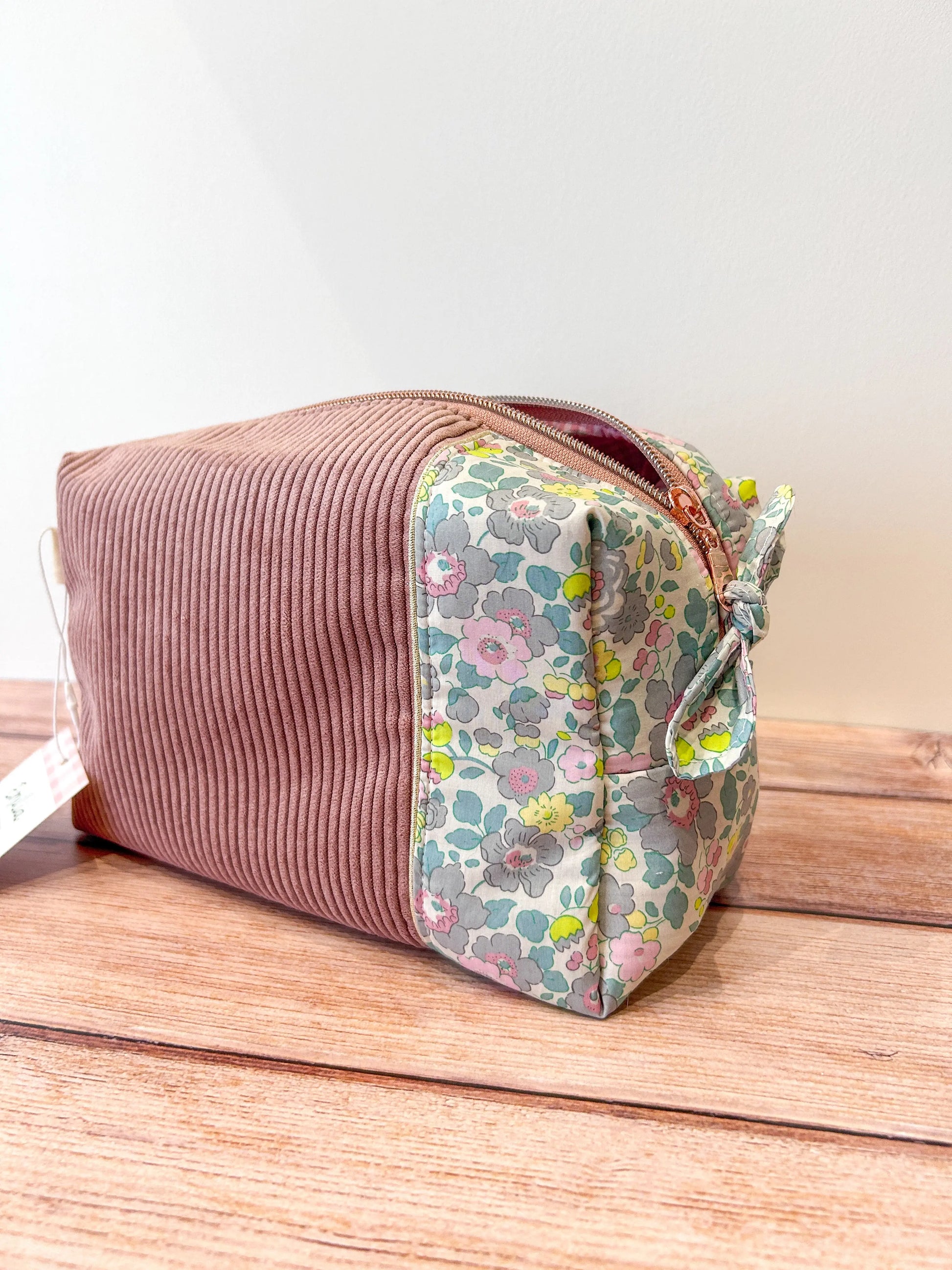 Grande trousse de toilette Liberty/velours Emilia Maison créative