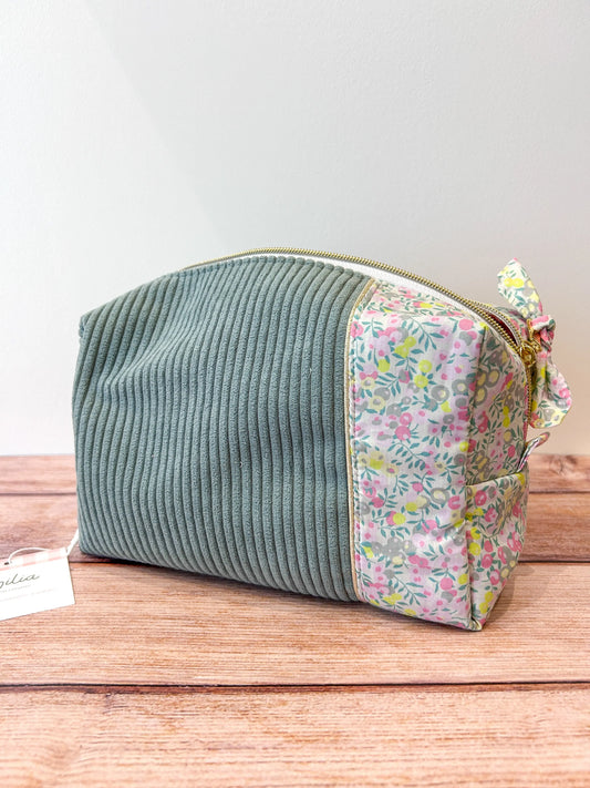 Grande trousse de toilette Liberty/velours Emilia Maison créative