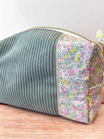 Grande trousse de toilette Liberty/velours Emilia Maison créative