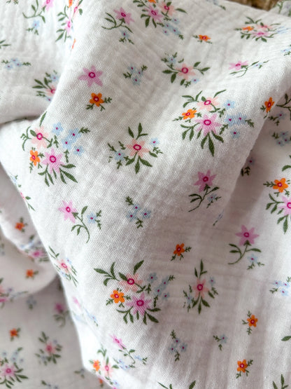 Tissu Double Gaze Fleuri Emilia Fabrics