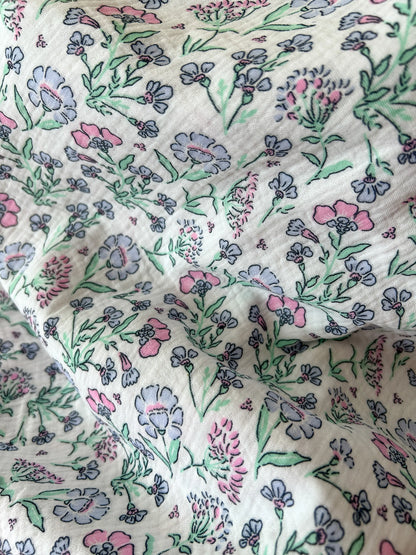 Tissu Double Gaze Fleurs Pastel Emilia Fabrics