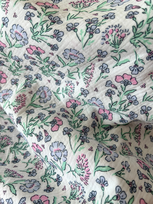 Tissu Double Gaze Fleurs Pastel Emilia Fabrics