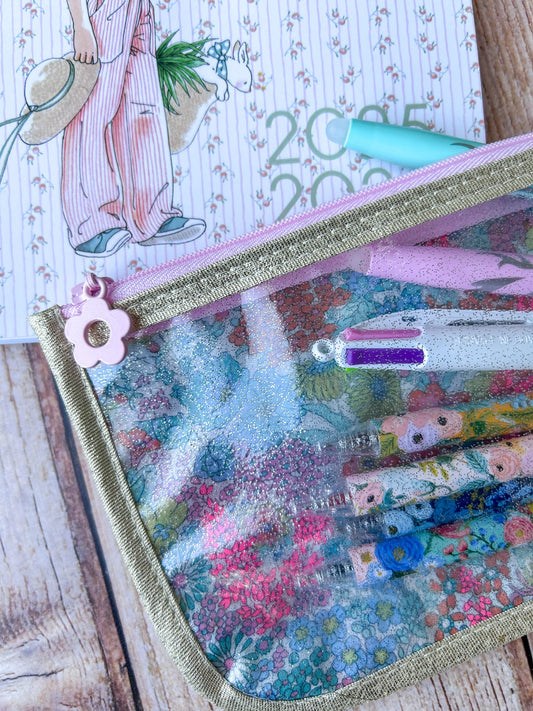 Trousse paillettes Liberty Emilia Maison créative