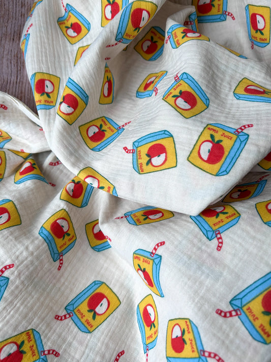 Tissu double gaze Apple juice Emilia Fabrics