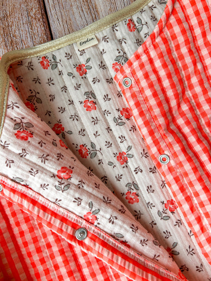 Veste Suzette - vichy fluo Emilia Maison créative