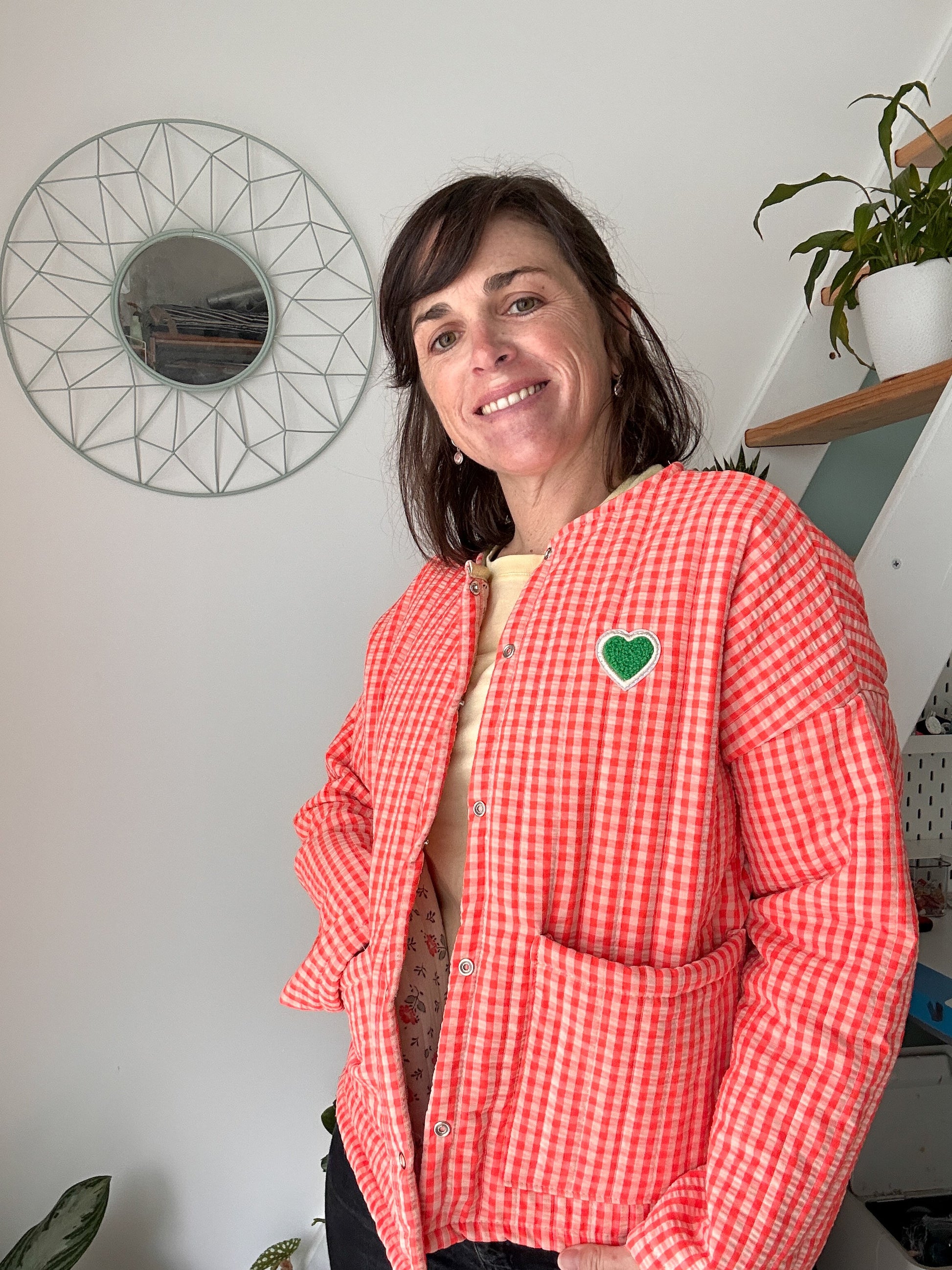 Veste Suzette - vichy fluo Emilia Maison créative