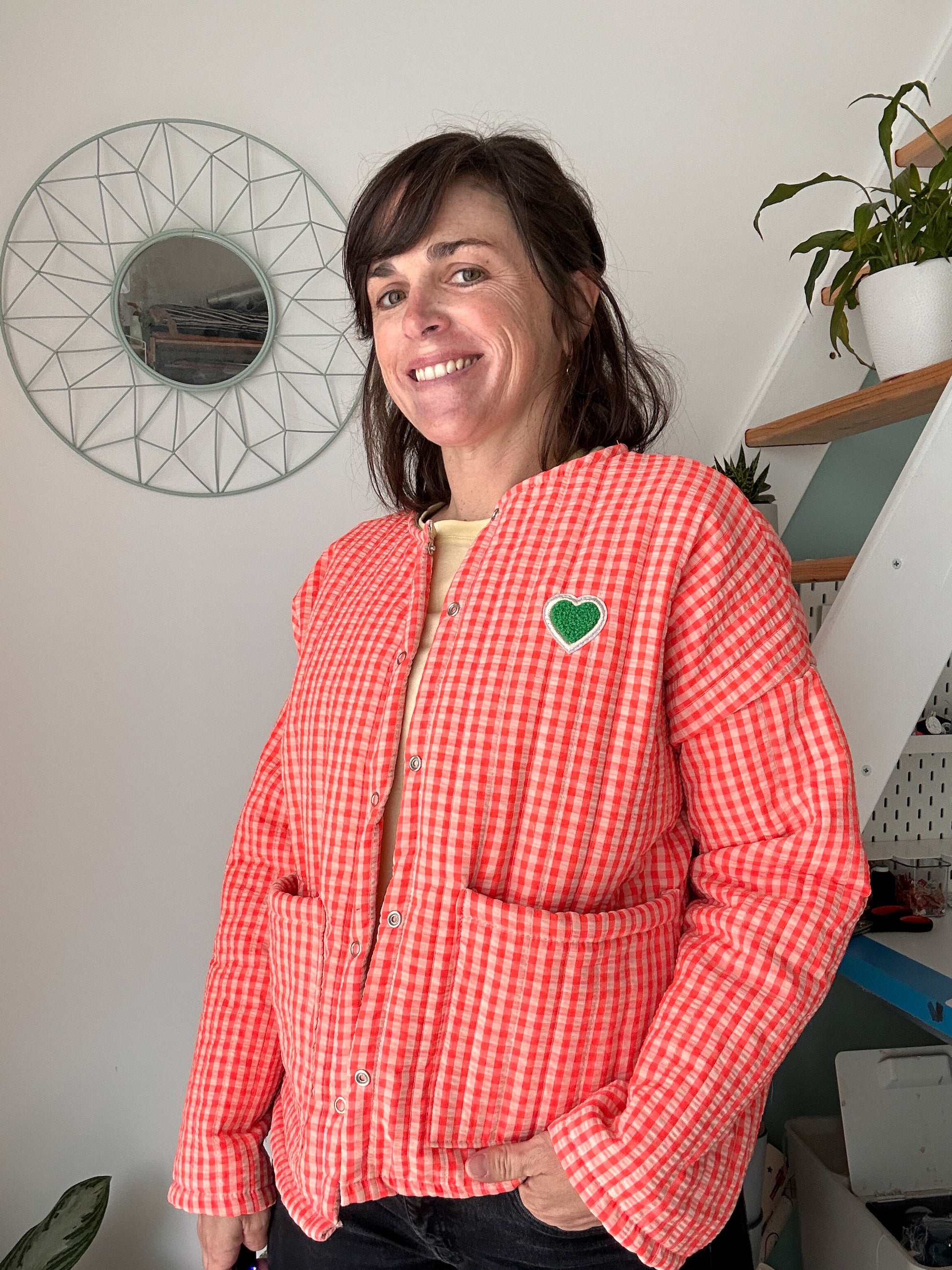 Veste Suzette - vichy fluo Emilia Maison créative