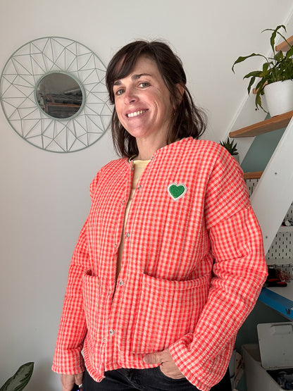 Veste Suzette - vichy fluo Emilia Maison créative