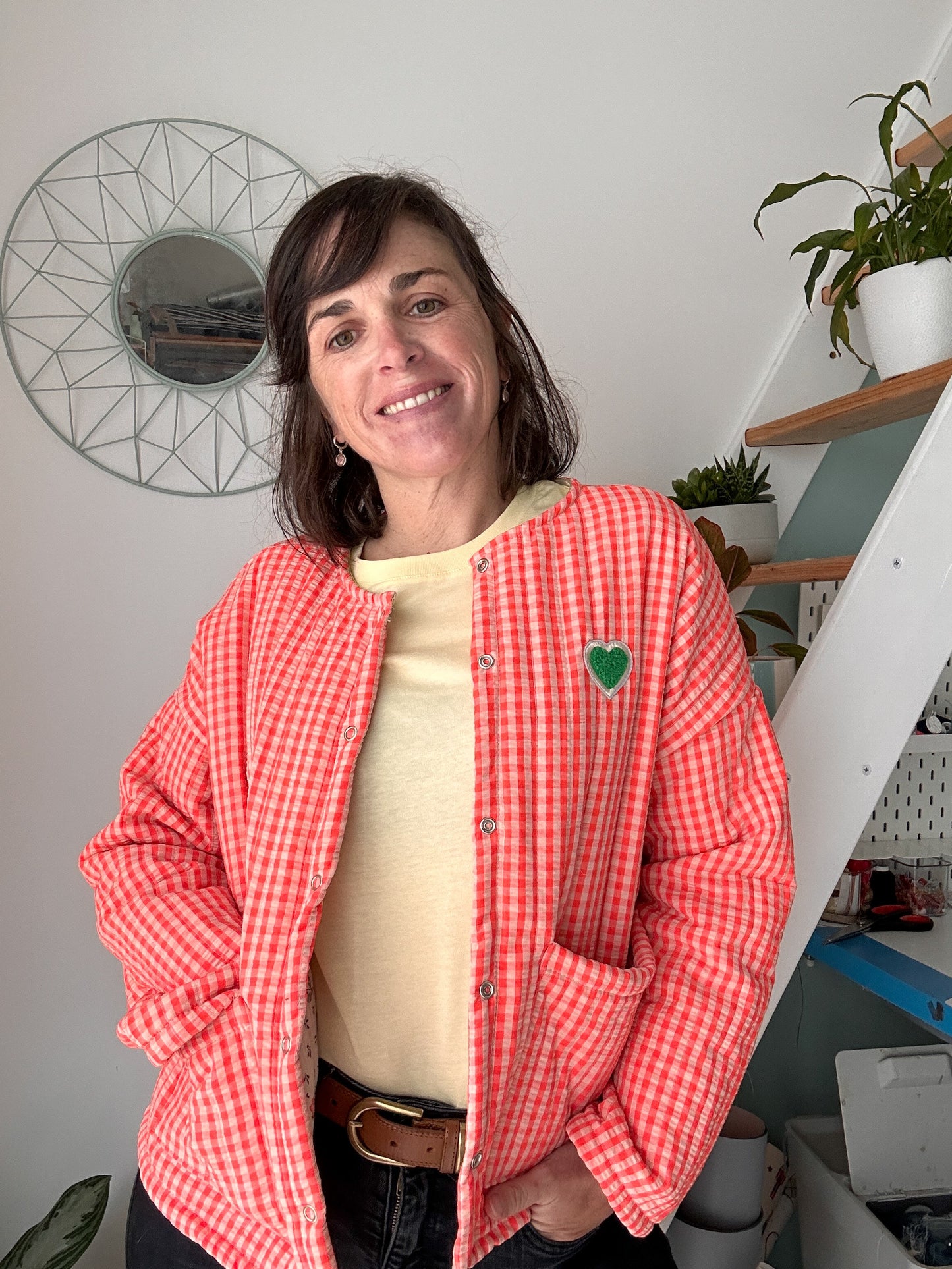 Veste Suzette - vichy fluo Emilia Maison créative