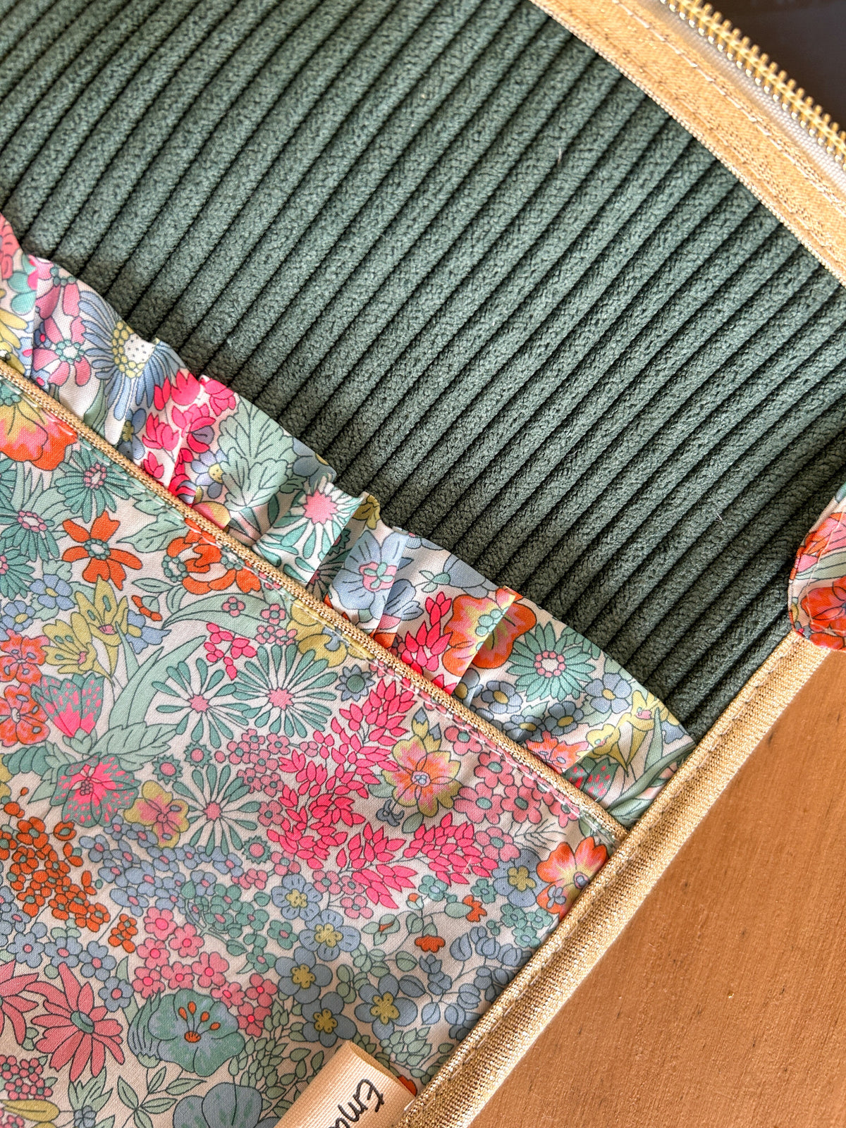 Pochette livre velours et Liberty Emilia Maison créative