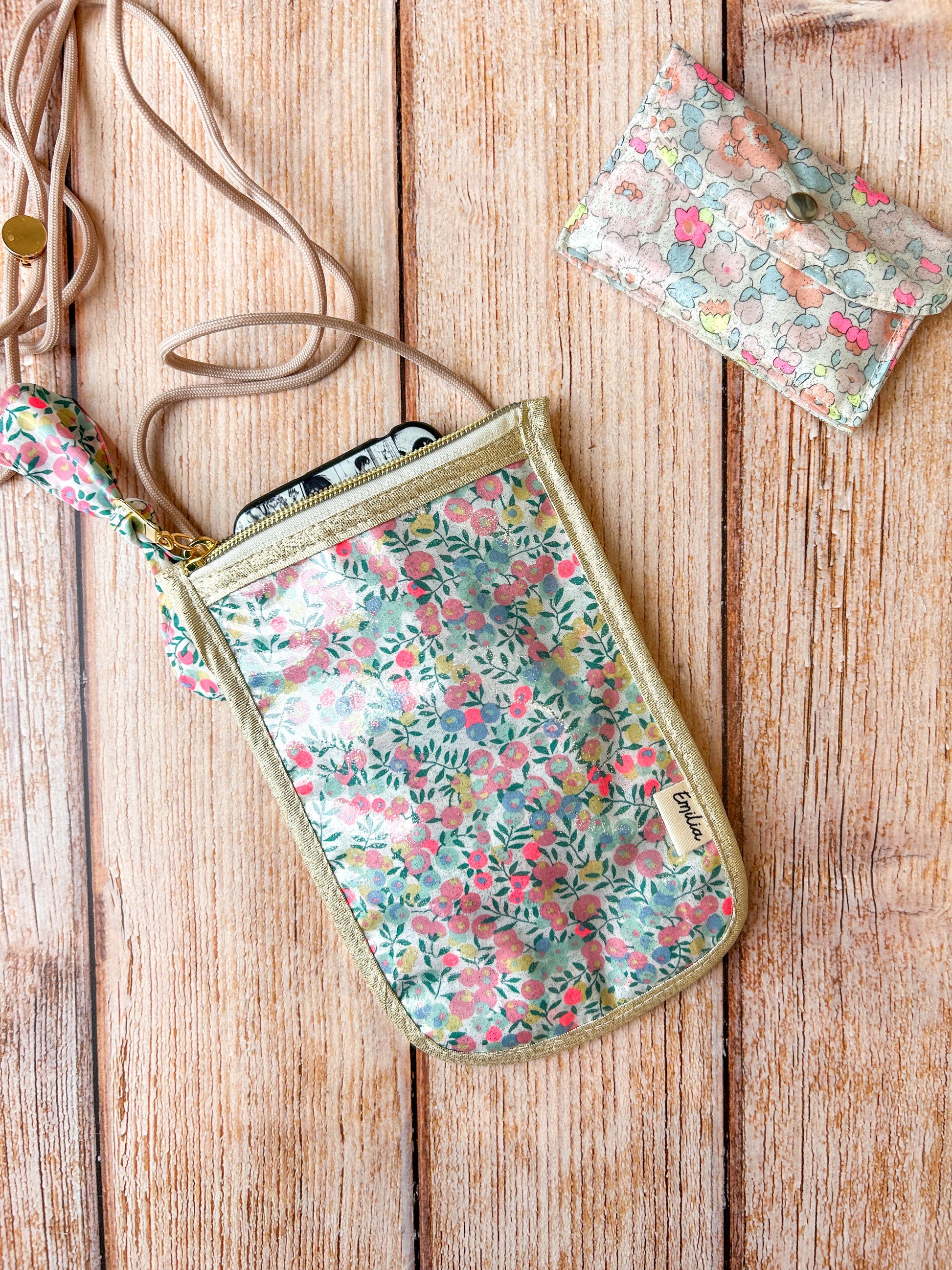 Pochette téléphone Liberty imperméable avec fermeture zippée