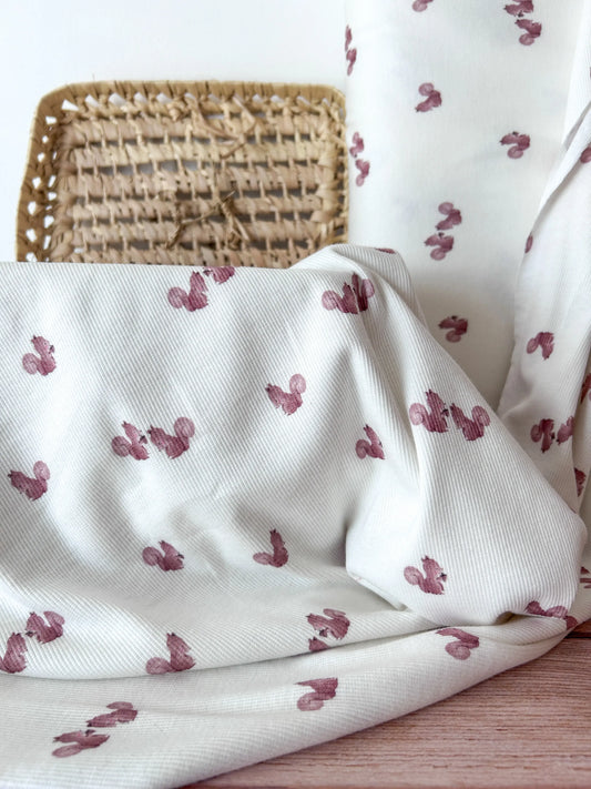 Jersey côtelé motif écureuil Emilia Fabrics