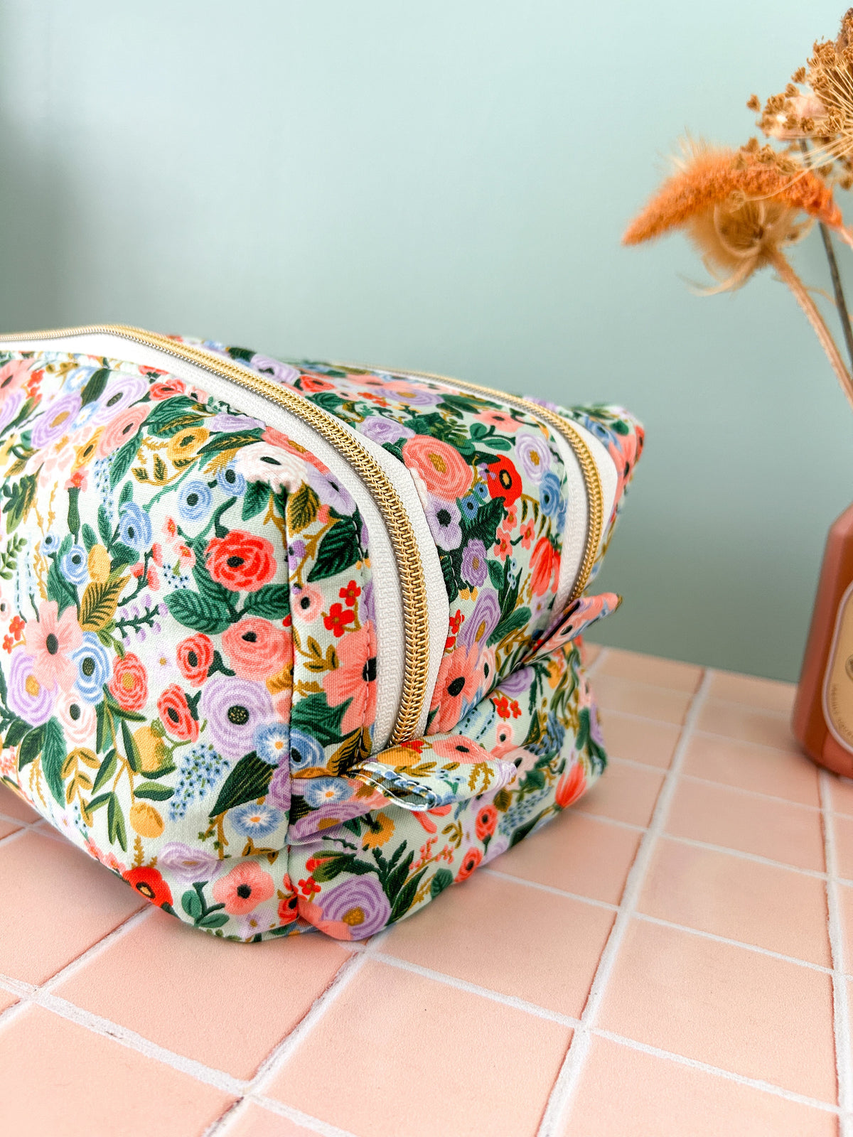 Grande trousse de toilette double compartiment Emilia Maison créative